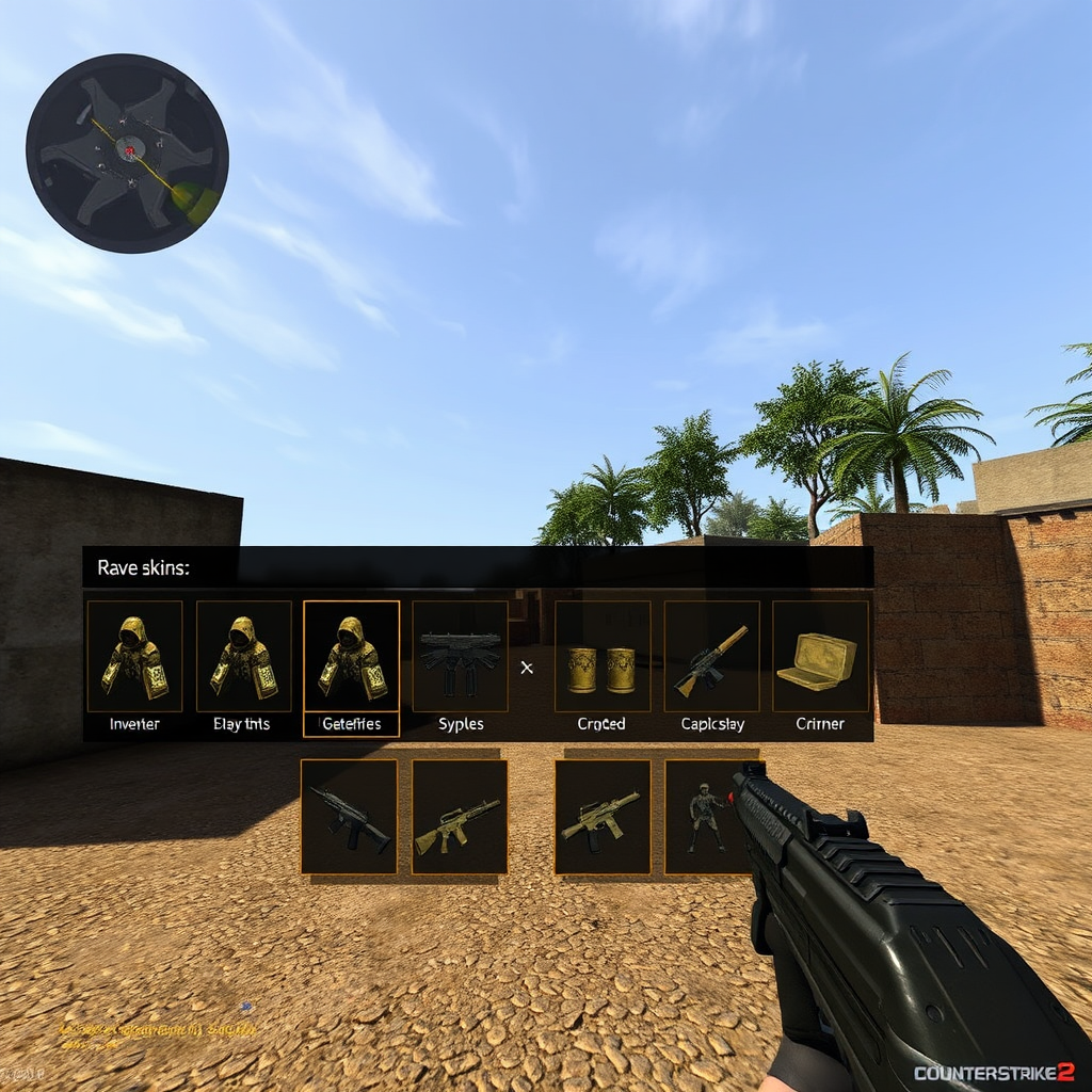 Скриншот обновления Counter-Strike 2 с новыми скинами и изменениями в экономике игры, показывающий интерфейс инвентаря с редкими предметами