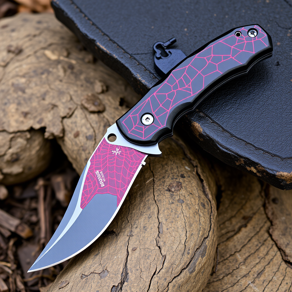 Karambit Crimson Web нож в состоянии Factory New с красной паутиной на лезвии